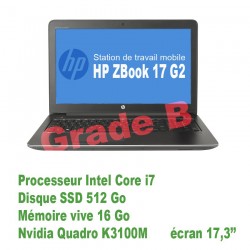 Station de travail mobile HP ZBook 17 G2 - 17,3" - Core i7 - SSD 512 Go - 16 Go - Quadro K3100M