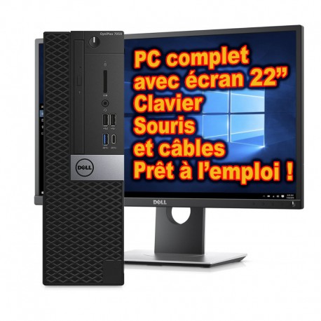 PC bureau avec écran PC complet Ordinateur Bureautique Dell