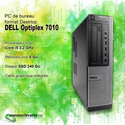 DELL Optiplex 7010 - Core i5 - SSD 240Go - 8Go (Format Desktop)