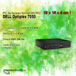 DELL Optiplex 7050 MICRO - Intel Core i5 - SSD 256 Go - 8 Go