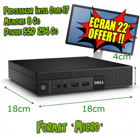 DELL Optiplex 9020M - Core i7 - SSD 256Go - 16Go (format Micro)
