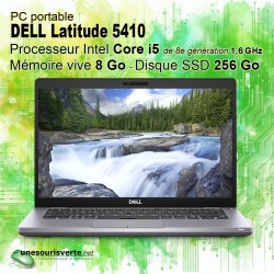 DELL Latitude 5410 - 14" - Intel Core i5 - SSD 256 Go - 8 Go (Grade B : petits eclats de peinture sur capot)