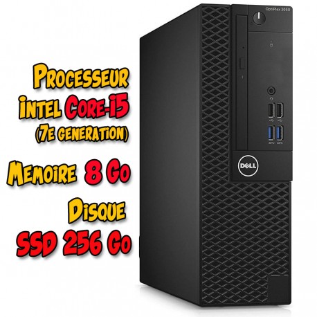 DELL Optiplex 3050 SFF - Intel Core i5-7500U - SSD 256 Go  - Mémoire 8 Go