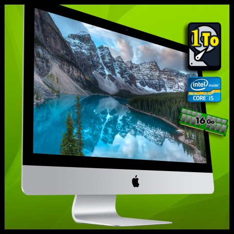 iMac 21" (Fin-2013) - Core-i5 2,7Ghz - 16Go - 1To - macOS 10.15 Catalina  (livré sans clavier ni souris)