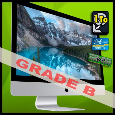 iMac 21" (Fin-2013) - Core-i5 2,7Ghz - 16Go - 1To - macOS 10.15 Catalina  (livré sans clavier ni souris)