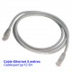 LOT de 10 câbles réseau Ethernet RJ45 longueur 5 mètres Cat. 5e NEUFS !
