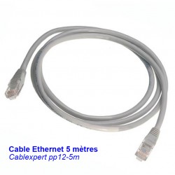 LOT de 10 câbles réseau Ethernet RJ45 longueur 5 mètres Cat. 5e NEUFS !