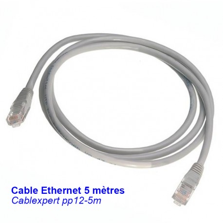 LOT de 10 câbles réseau Ethernet RJ45 longueur 5 mètres Cat. 5e NEUFS !