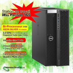 DELL PRECISION 5820 - Intel Core XEON - 16Go - SSD 512 Go + Disque dur 1 To - Quadro P2000 (5Go)